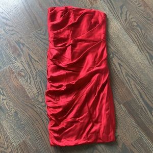 Vera Wang Lavender Label silk strapless dress